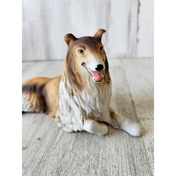 Aldon collie sheltie porcelain dog puppy statue figurine - Picture 2 of 8